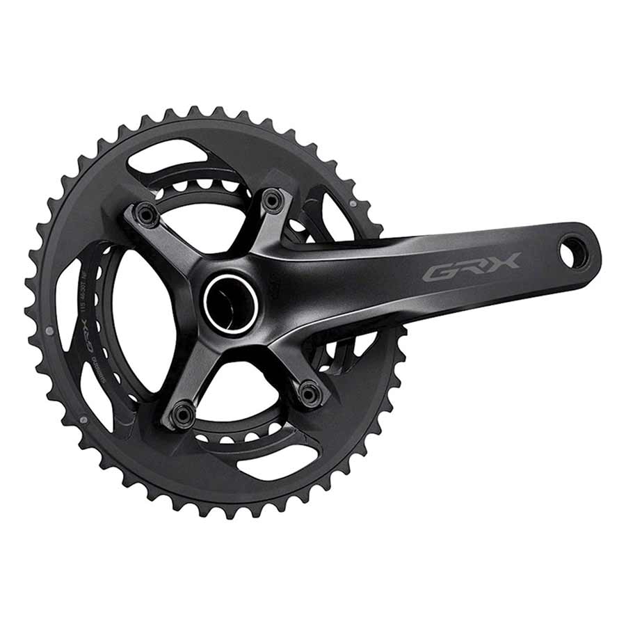 Shimano, GRX FC-RX600-10, Crankset, Speed: 10, Spindle: 24mm, BCD: 80/110, 30/46, Hollowtech II, 175mm, Black, Road Disc