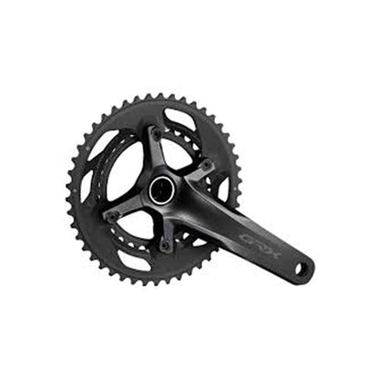 Shimano, GRX FC-RX600-11, Crankset, Speed: 11, Spindle: 24mm, BCD: 80/110, 30/46, Hollowtech II, 175mm, Black, Road Disc
