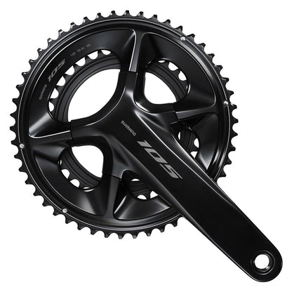 Shimano, 105 FC-R7100, Crankset, Speed: 12, Spindle: 24mm, BCD: 110, 34/50, Hollowtech II, 165mm, Black, Road Disc, IFCR7100AX04