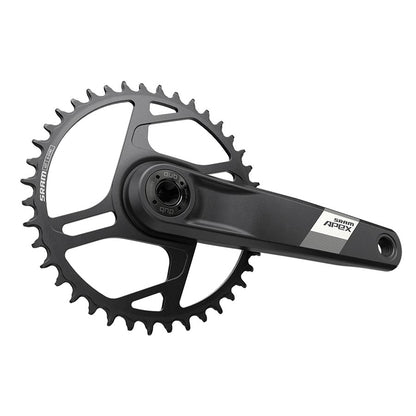 SRAM, Apex D1, Crankset, Speed: 12, Spindle: 28.99mm, BCD: Direct Mount, 40, DUB, 170mm, Black, Road Disc