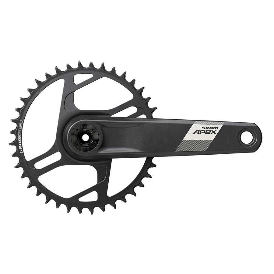 SRAM, Apex D1, Crankset, Speed: 12, Spindle: 28.99mm, BCD: Direct Mount, 40, DUB, 175mm, Black, Road Disc