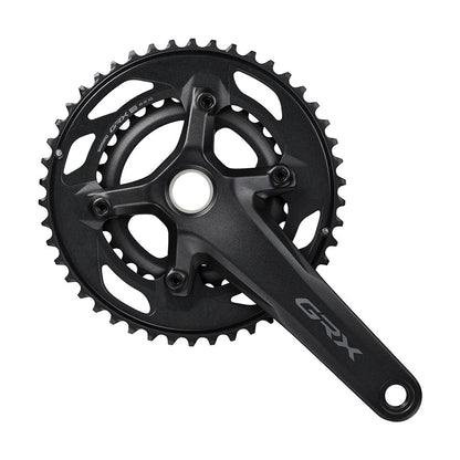 Shimano, GRX FC-RX610-2, Crankset, Speed: 12, Spindle: 24mm, BCD: 80/110, 30/46, 175mm, Black, Road Disc