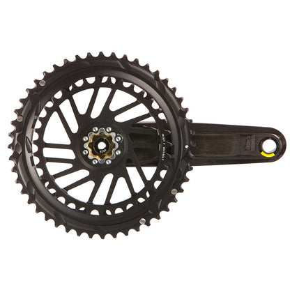 SRAM, Force 2x E1, Crankset, Speed: 12, Spindle: 28.99mm, BCD: Direct Mount SRAM 8 Bolt, 48/35, DUB, 165mm, Black, Road