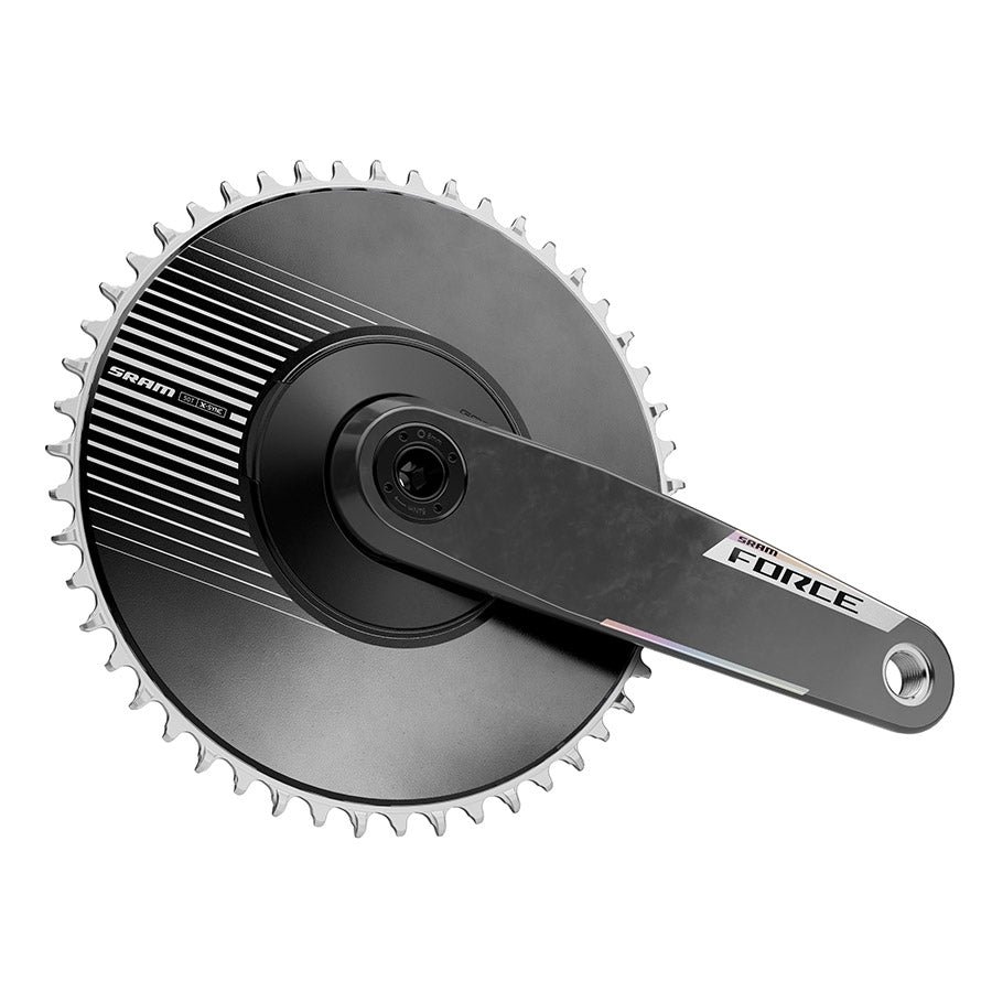 SRAM, Force 1x Aero E1, Crankset, Speed: 12/13, Spindle: 28.99mm, BCD: Direct Mount SRAM 8 Bolt, 50, DUB, 165mm, Black, Road