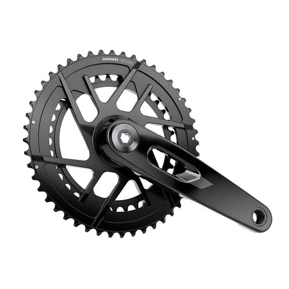SRAM, Rival 2x E1, Crankset, Speed: 12, Spindle: 28.99mm, BCD: Direct Mount SRAM 8 Bolt, 46/33, DUB, 160mm, Black, Road