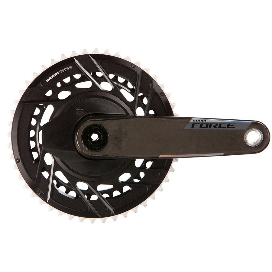 SRAM, Force 2x Powermeter E1, Power Meter Crankset, Speed: 12, Spindle: 28.99mm, BCD: Thread Mount, 48/35, DUB, 160mm, Black, Road