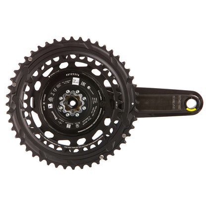 SRAM, Force 2x Powermeter E1, Power Meter Crankset, Speed: 12, Spindle: 28.99mm, BCD: Thread Mount, 48/35, DUB, 160mm, Black, Road