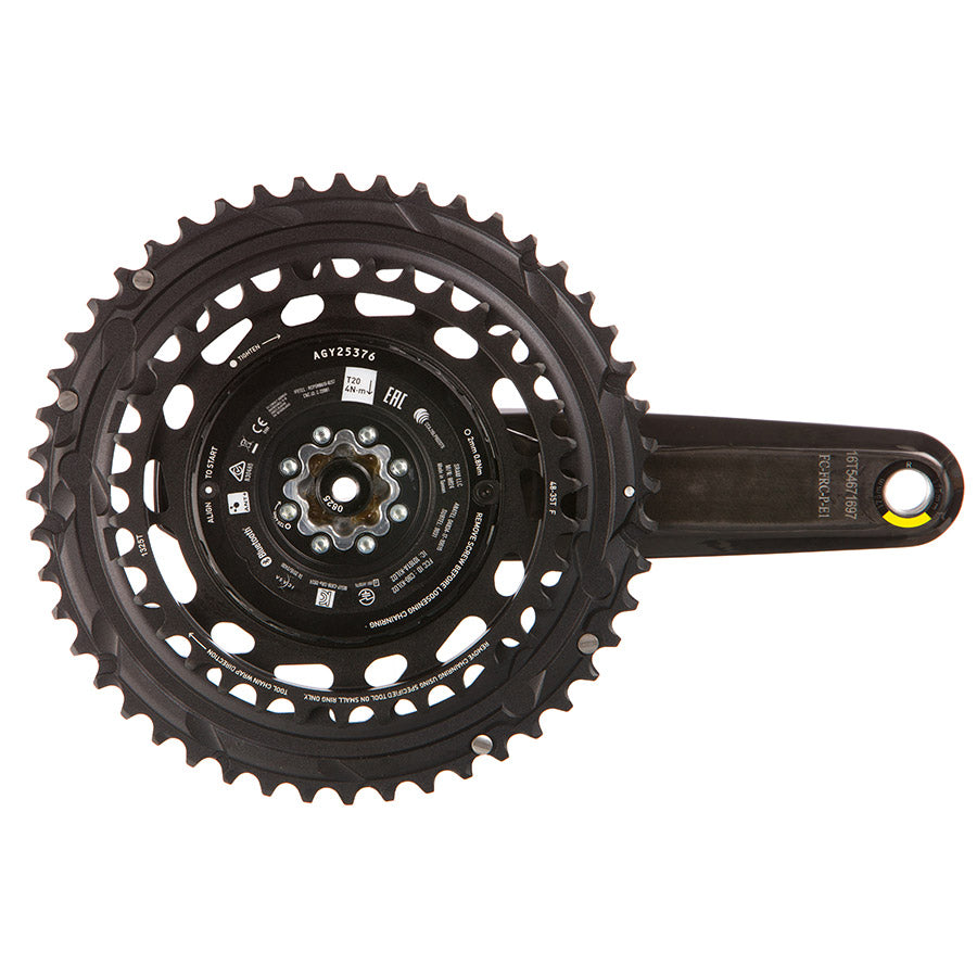 SRAM, Force 2x Powermeter E1, Power Meter Crankset, Speed: 12, Spindle: 28.99mm, BCD: Thread Mount, 48/35, DUB, 160mm, Black, Road