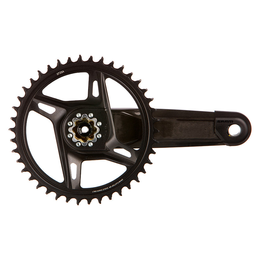 SRAM, Force 1x XPLR Powermeter E1, Power Meter Crankset, Speed: 12/13, Spindle: 28.99mm, BCD: Direct Mount SRAM 8 Bolt, 42, DUB, 172.5mm, Black, Road