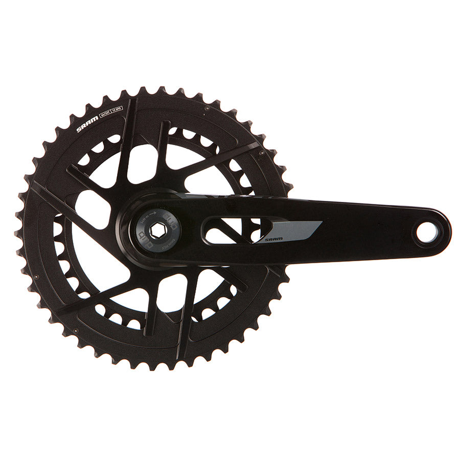 SRAM, Rival 2x Powermeter E1, Power Meter Crankset, Speed: 12, Spindle: 28.99mm, BCD: Direct Mount SRAM 8 Bolt, 46/33, DUB, 160mm, Black, Road
