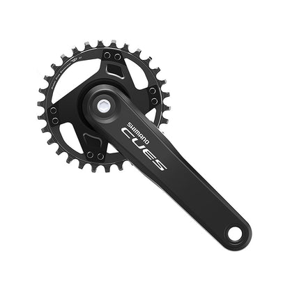 Shimano, CUES FC-U4000-1, Crankset, Speed: 9/10/11, BCD: Rivets, 30, JIS, 175mm, Black, MTB/Boost, EFCU40001EA0