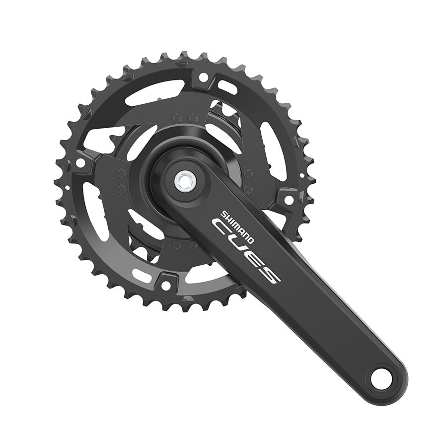 Shimano, CUES FC-U4010-2, Crankset, Speed: 9/10/11, Spindle: 24mm, BCD: Rivets, 30/46, 24mm, 175mm, Black, MTB/Boost, EFCU40102EX60X