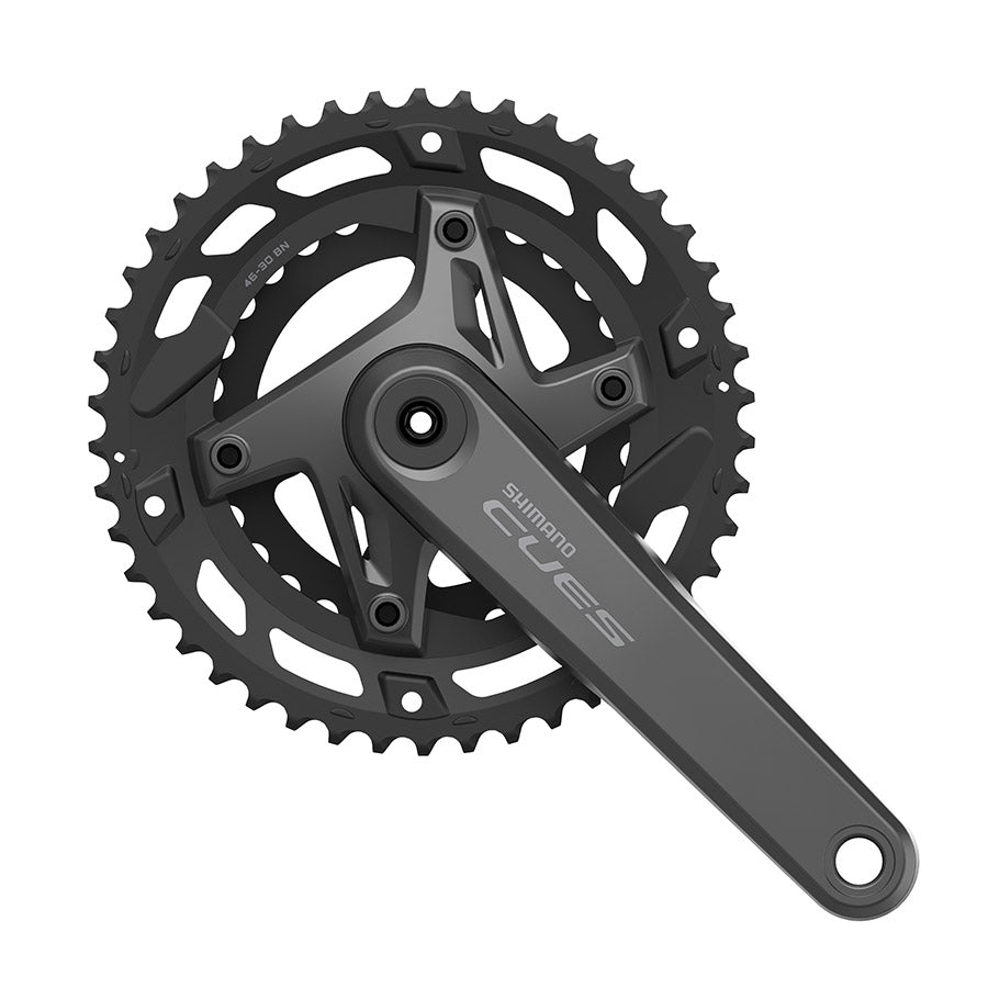 Shimano, CUES FC-U6000-2, Crankset, Speed: 9/10, Spindle: 24mm, BCD: 110, 30/46, Hollowtech II, 170mm, Black, Boost, EFCU60002CX60X