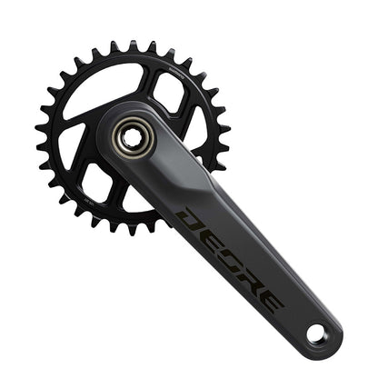 Shimano, Deore FC-M6200-1, Crankset, Speed: 12, Spindle: 24mm, BCD: Direct Mount Shimano, 30, Hollowtech II, 165mm, Black, Boost, EFCM6200AXA0