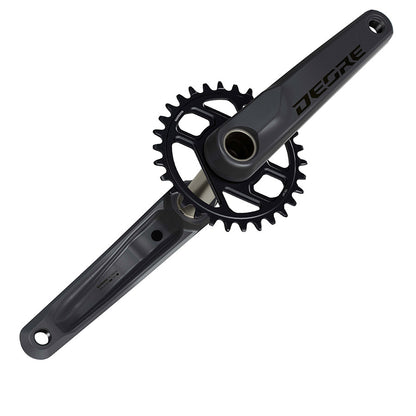 Shimano, Deore FC-M6200-1, Crankset, Speed: 12, Spindle: 24mm, BCD: Direct Mount Shimano, 30, Hollowtech II, 175mm, Black, Boost, EFCM6200EXA0