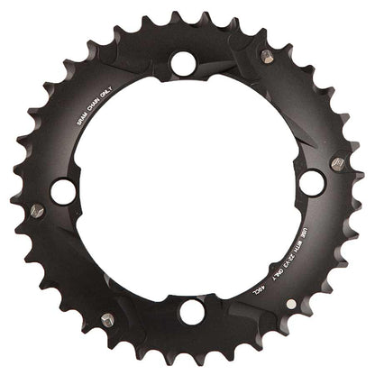 SRAM, 36T, 10 sp, BCD 104mm, 4-Bolt, Outer Chainring, For L-pin GXP, Aluminum, Black, 11.6215.188.430