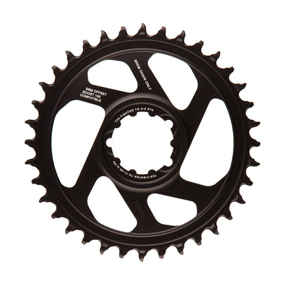 SRAM, X-Sync, 3mm offset, 36T, 12sp., BCD: Direct Mount, Single Chainring, Aluminum, Black