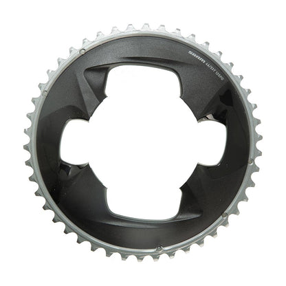 SRAM, Force AXS 2x, Chainring, Teeth: 46, Speed: 12, BCD: 107, Bolts: 4, Outer, Aluminum, Grey