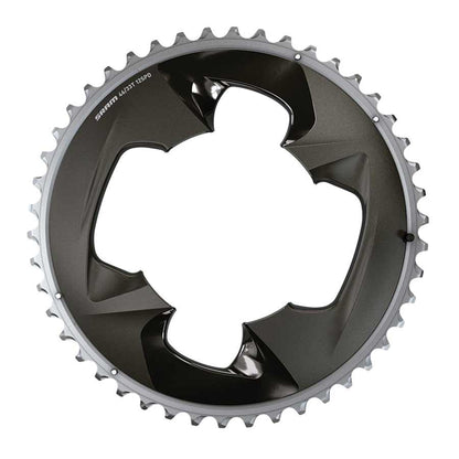 SRAM, Force AXS 2x, Chainring, Teeth: 43, Speed: 12, BCD: 94, Bolts: 4, Outer, Aluminum, Black