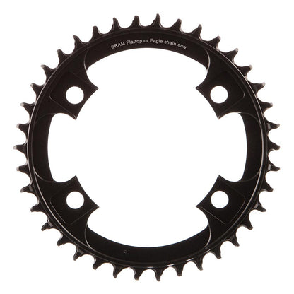 SRAM, X-SYNC 2 107mm, Chainring, Teeth: 38, Speed: 12, BCD: 107, Bolts: 4, Single, Aluminum, Black