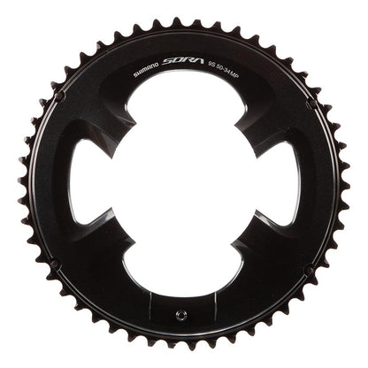 Shimano, Sora FC-R3000, Chainring, Teeth: 50, Speed: 9, BCD: 110, Bolts: 4, Outer, Black