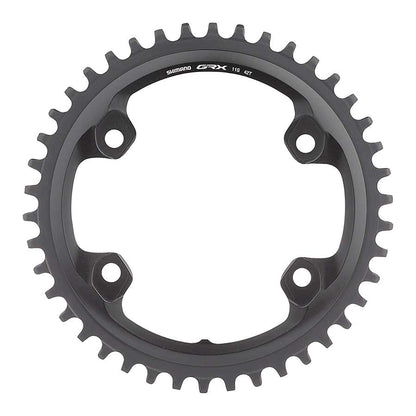 Shimano, GRX FC-RX810 1x11, Chainring, Teeth: 42, Speed: 11, BCD: 110, Bolts: 4, Single, Aluminum, Black