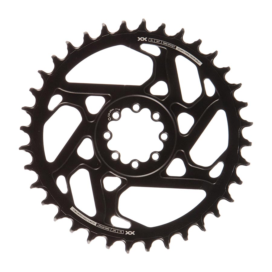 SRAM, Eagle T-Type DM XX SL 0mm Offset, Chainring, Teeth: 36, Speed: 12, BCD: Direct Mount, Aluminum, Black