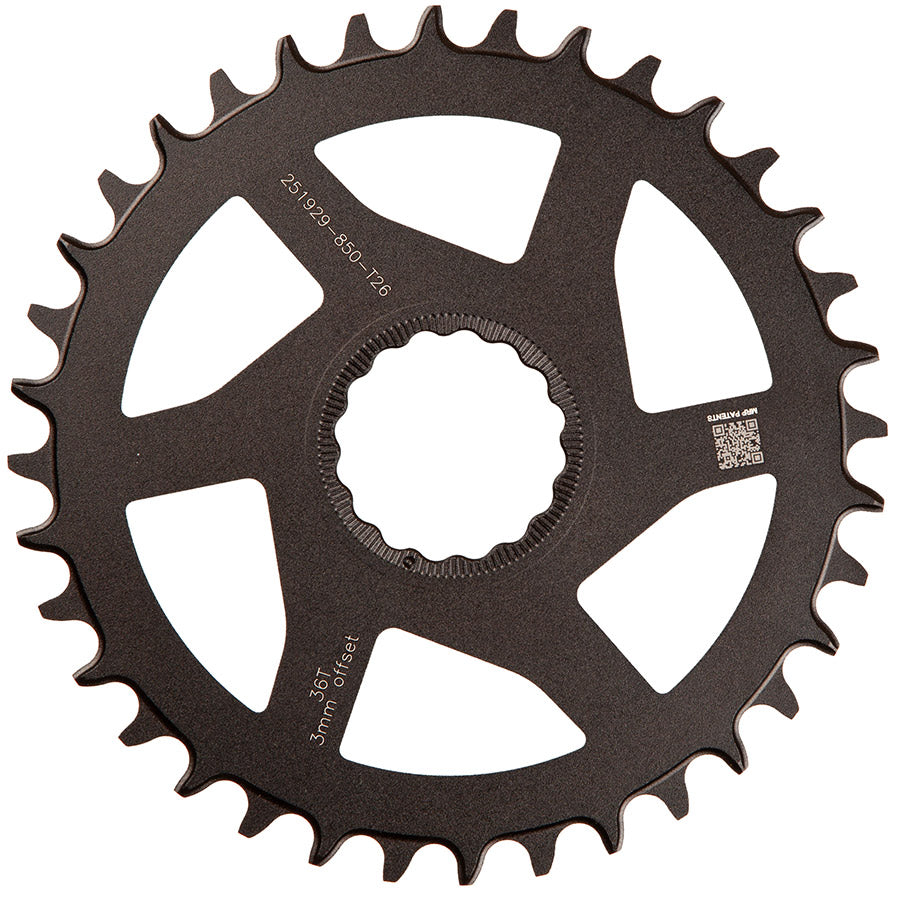 TRP, EVO 12 CR-M9050, Chainring, Teeth: 36, Speed: 12, Single, 7075 Aluminum, Black