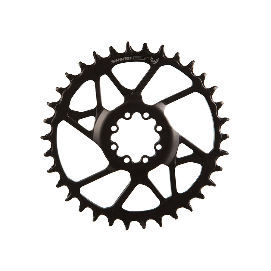 SRAM, S1000 Steel 8 Bolt, Chainring, Teeth: 34, Speed: 12, BCD: Direct Mount, Bolts: 8, Steel, Black