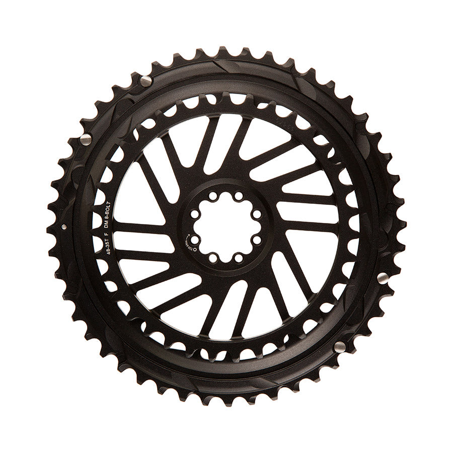 SRAM, Force E1 2x Direct Mount, Chainring, Teeth: 48/35, Speed: 12, BCD: Direct Mount SRAM 8 Bolt, Black