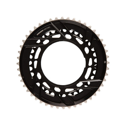 SRAM, Force E1 2x Thread Mount, Chainring, Teeth: 48/35, Speed: 12, BCD: Thread Mount, Black