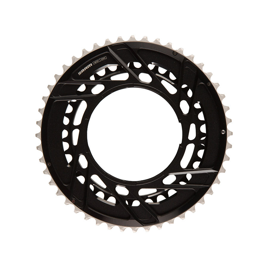 SRAM, Force E1 2x Thread Mount, Chainring, Teeth: 48/35, Speed: 12, BCD: Thread Mount, Black