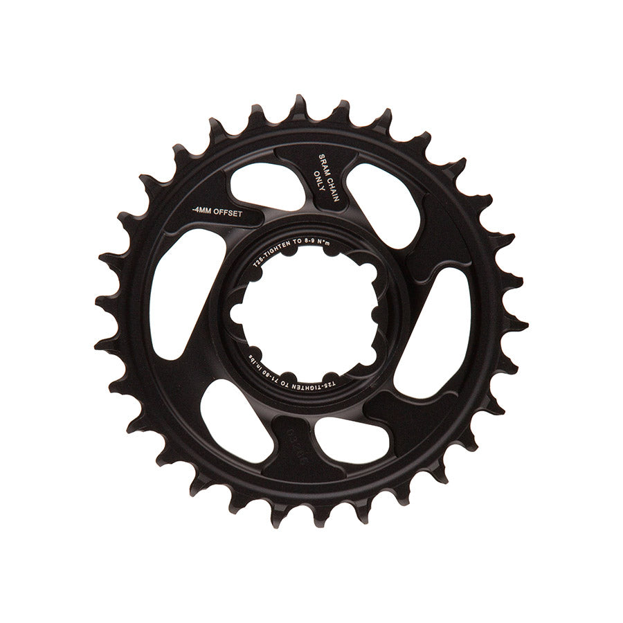 SRAM, X-SYNC Eagle Aluminum -4mm F1, Chainring, Teeth: 30, Speed: 12, BCD: Direct Mount SRAM 3 Bolt, Bolts: 3, Aluminum, Black