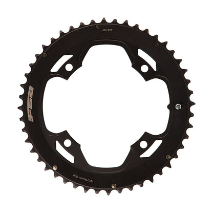 FSA, Omega/Vero Pro Road, Chainring, Teeth: 48, Speed: 10/11, BCD: 120, Bolts: 4, Outer, Aluminum, Black