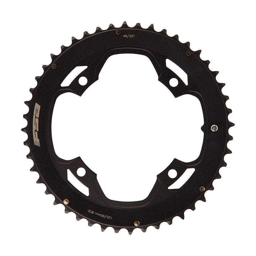 FSA, Omega/Vero Pro Road, Chainring, Teeth: 48, Speed: 10/11, BCD: 120, Bolts: 4, Outer, Aluminum, Black