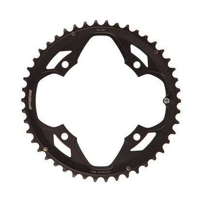 FSA, Omega/Vero Pro Road, Chainring, Teeth: 46, Speed: 10/11, BCD: 120, Bolts: 4, Outer, Aluminum, Black