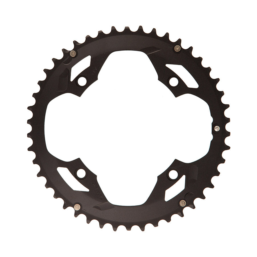 FSA, Omega/Vero Pro Road, Chainring, Teeth: 46, Speed: 10/11, BCD: 120, Bolts: 4, Outer, Aluminum, Black