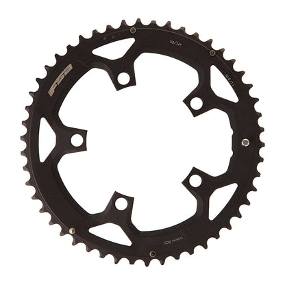 FSA, Gossamer/Omega Pro Road, Chainring, Teeth: 50, Speed: 10/11, BCD: 110, Bolts: 5, Outer, Aluminum, Black