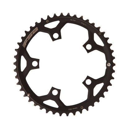 FSA, Gossamer/Omega Pro Road, Chainring, Teeth: 46, Speed: 10/11, BCD: 110, Bolts: 5, Outer, Aluminum, Black
