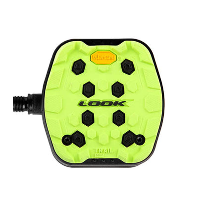 Look, Trail Grip, Platform Pedals, Body: Composite, 9/16'', Lime, Pair