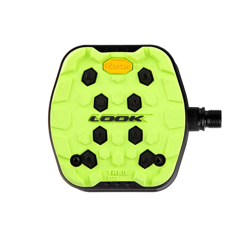 Look, Trail Grip, Platform Pedals, Body: Composite, 9/16'', Lime, Pair