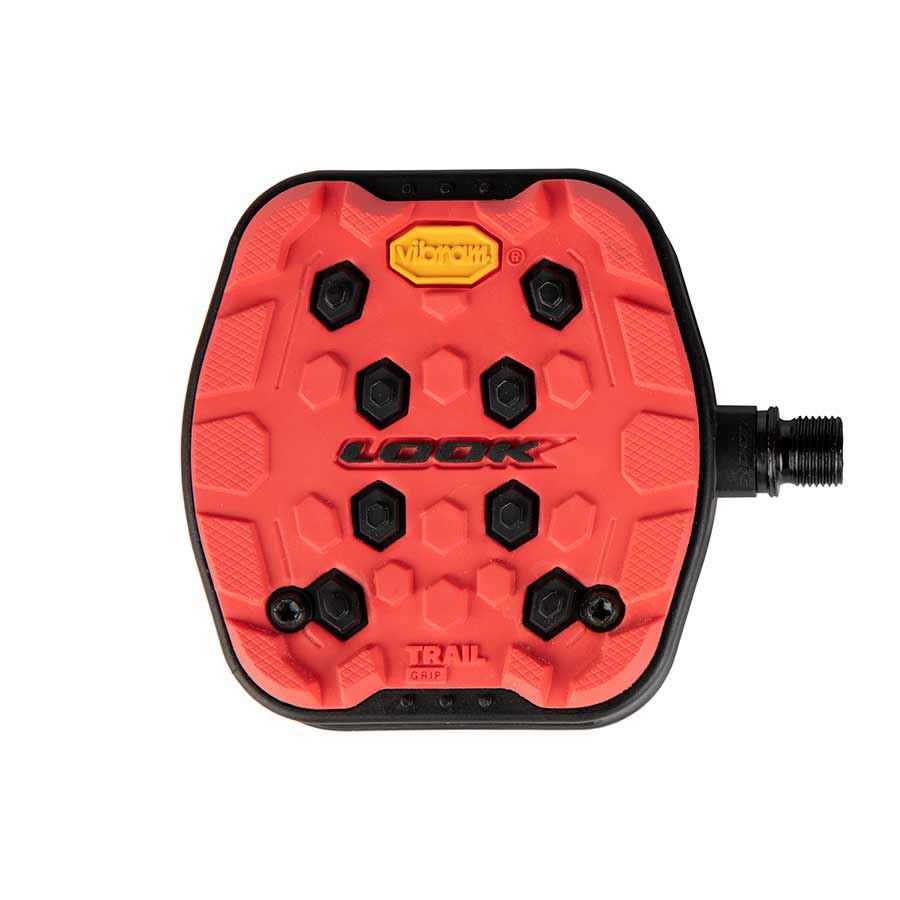 Look, Trail Grip, Platform Pedals, Body: Composite, 9/16'', Red, Pair