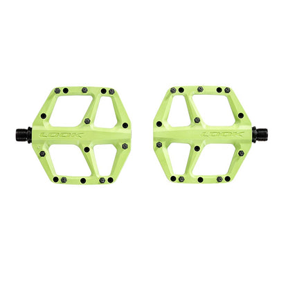 Look, Trail Fusion, Platform Pedals, Body: Composite, 9/16'', Green, Pair