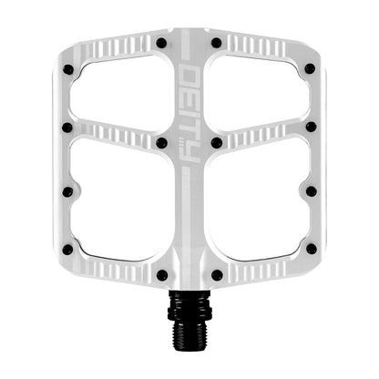 Deity, Flat Trak, Platform Pedals, Body: Aluminum, Spindle: Cr-Mo, 9/16'', Silver, Pair