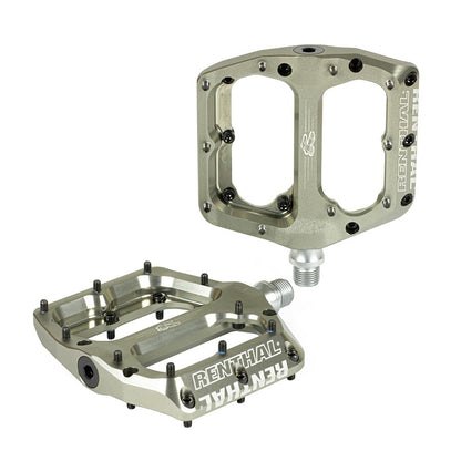 Renthal, Revo-F, Platform Pedals, Body: Aluminum, Spindle: Cr-Mo, 9/16'', Gold