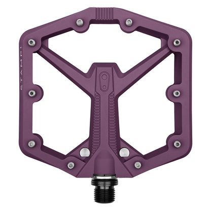crankbrothers, STAMP 1, Platform Pedals, Body: Composite, Spindle: Cr-Mo, 9/16'', Plum Purple, Pair, Large