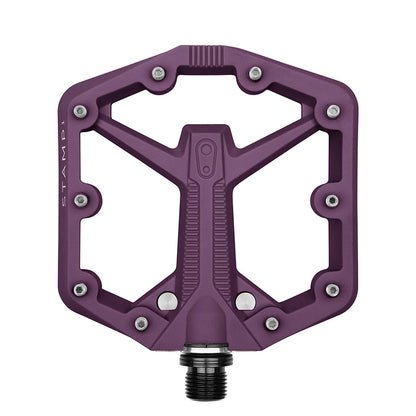 crankbrothers, STAMP 1, Platform Pedals, Body: Composite, Spindle: Cr-Mo, 9/16'', Plum Purple, Pair, Small