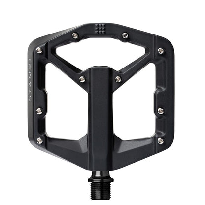 crankbrothers, STAMP 3 Small, Platform Pedals, Body: Aluminum, Spindle: Cr-Mo, 9/16'', Black, Pair