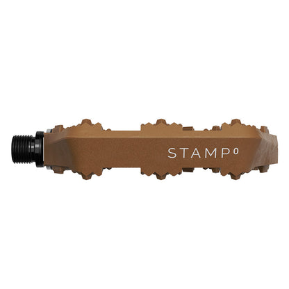 crankbrothers, STAMP 0, Platform Pedals, Body: Composite, Spindle: Cr-Mo/Steel, 9/16'', Brown, Large, Pair