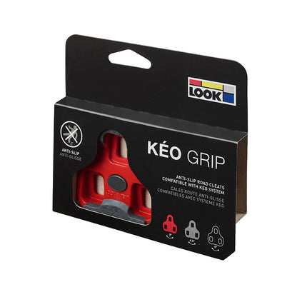 Look, Keo Grip, Cleats, Compatibility: Keo Grip, Float: 9°, Red, Pair